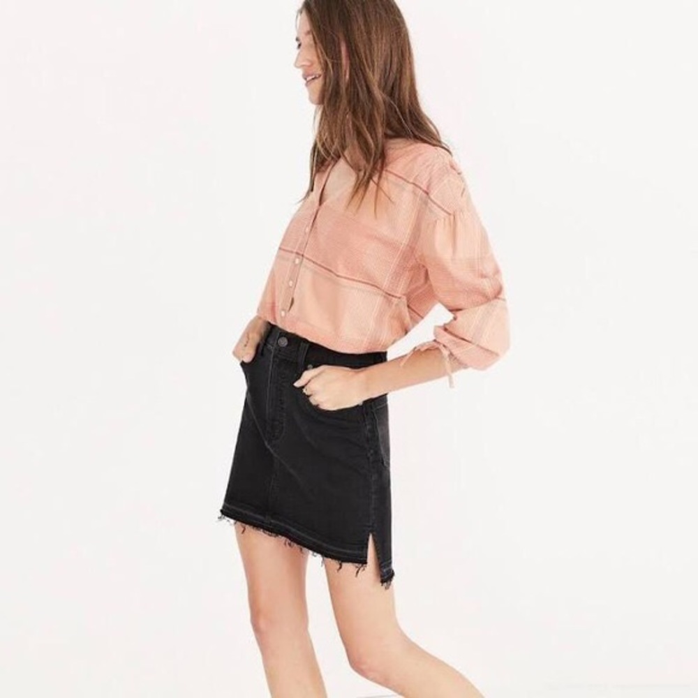Madewell Step Hem Denim Skirt